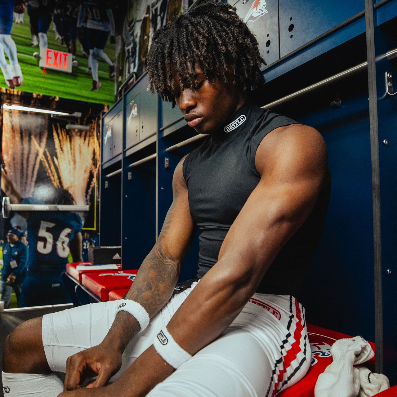 Battle Sports Mock Neck PRO Sleeveless Compression Shirt | Dick's